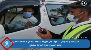 الاستعلام المجاني.. تعرف على طريقة سهلة لفحص مخالفات المرور برقم السيارة دون الحاجة للخروج